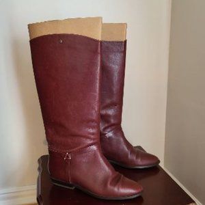 Vintage Red Etienne Aigner Alexis Riding Boots
